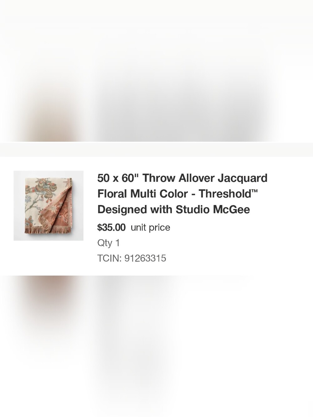 Floral Multi-Color Throw Blanket